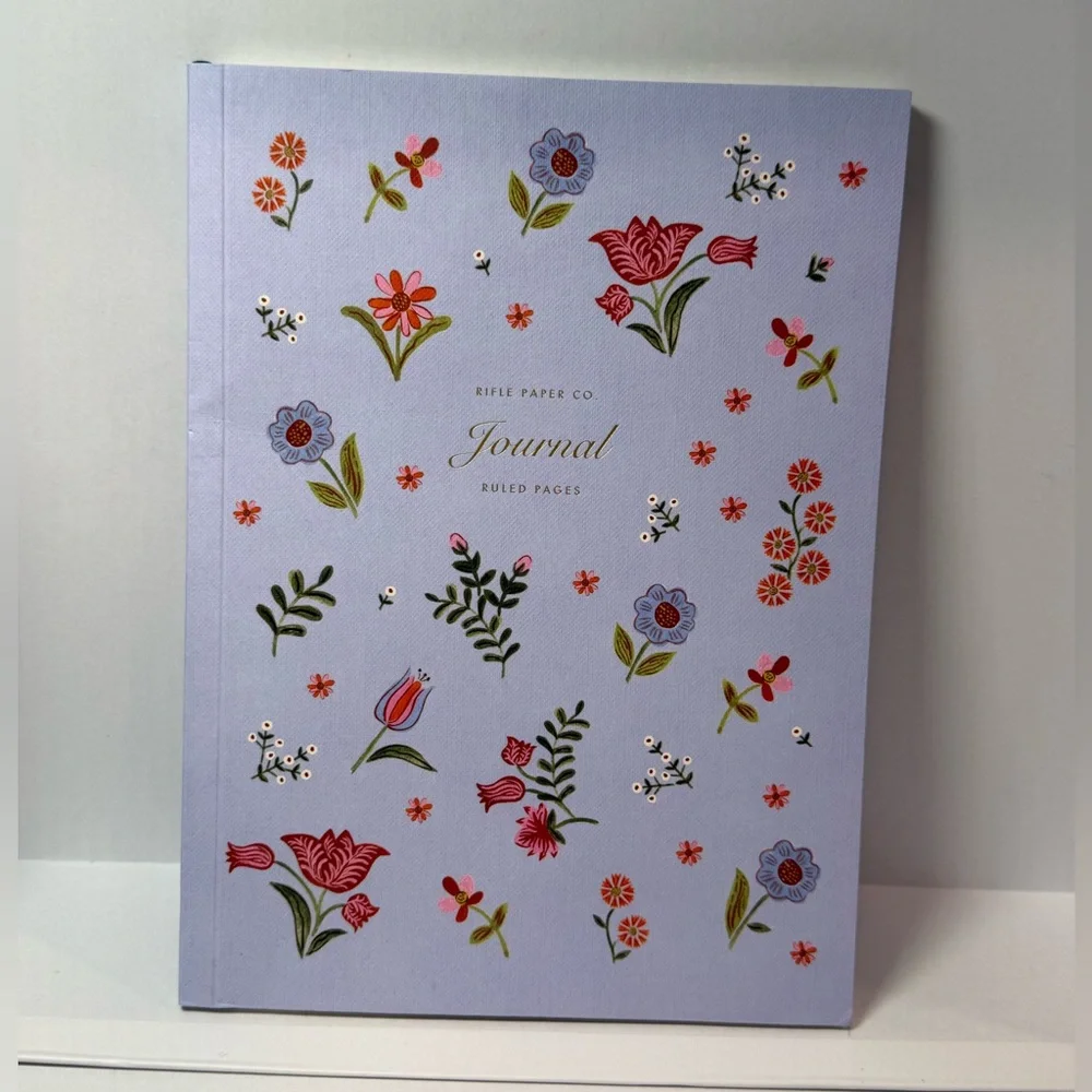 NWT Rifle Paper Co Aster Soft Cover Journal Saddle Stitch Ruled Pages